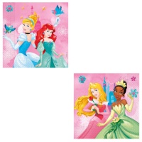 Serviettes des Princesses Disney de 16,5 x 16,5 cm - 20 unités