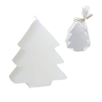 Bougie de sapin blanc de 12 x 9,5 cm - 1 unité