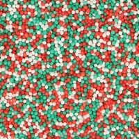 Sprinkles de perles miniatures de couleurs de Noël de 80 gr - FunCakes