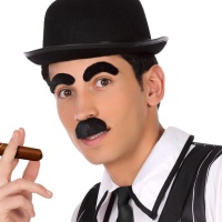 Moustache et sourcils épais