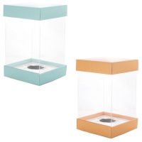 Boîte pour oeuf de Pâques transparente de 24 cm - Pastkolor - 1 unité