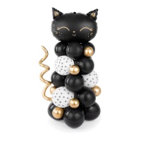 Bouquet de ballons chat noir - PartyDeco - 62 pièces