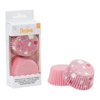 Capsules pour cupcakes d'éléphant rose - Decora - 36 unités