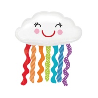 Ballon en forme de nuage souriant de 96 cm