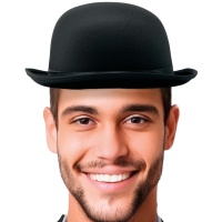 Chapeau melon noir de luxe - 60 cm