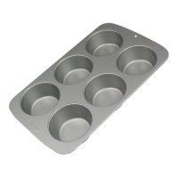 Moule à muffins en acier de 34,7 x 21,5 x 4,1 cm - PME - 6 cavités