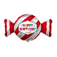 Ballon d'anniversaire en forme de bonbon 53 x 92 cm - Conver Party