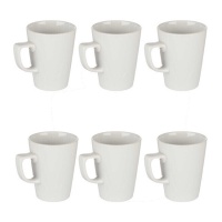 Tasse de 350 ml pour petit-déjeuner en porcelaine - 6 unités