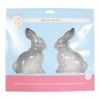 Moule de lapin pour chocolat 13,5 x 9 cm - Cake Star - 2 cavités