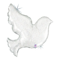 Ballon colombe blanc perle de 86 cm - Grabo