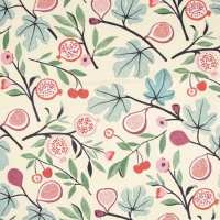 Tissu slim en toile de coton Figs & Cerises - Katia