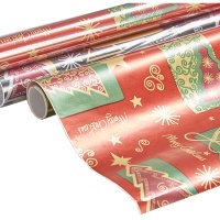 Papier cadeau Merry Christmas assorti de 0,7 x 2 m