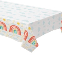 Nappe Nuage Arc-en-ciel vintage de 1,20 x 1,80 m