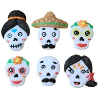 Figurines en sucre de Catrina de 3,7 cm - 30 unités