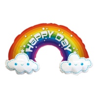 Ballon arc-en-ciel Happy Day de 99 x 35 cm