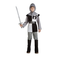 Costume de guerrier médiéval blanc et noir pour bébé