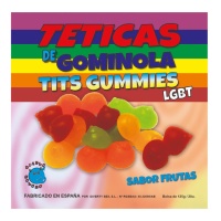 Bonbons en forme de seins colorés LGTB - 125 gr