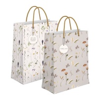 Sac cadeau de 14 x 11,5 cm Floral - 1 unité