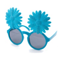 Lunettes de soleil avec fleurs bleues