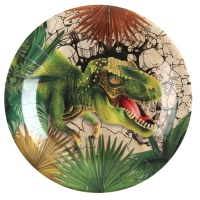 Assiettes de Dinosaures Jurassic de 22,5 cm - 10 unités