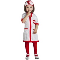 Costume d'infirmière blanc et rouge pour fille