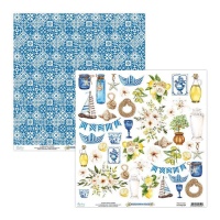 Papier de scrapbooking de Mediterranean Heaven - Mintay Papers - 1 feuille