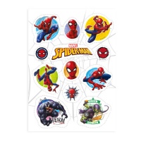 Gaufrettes comestibles découpables Spiderman Zero - Dekora - 12 pièces