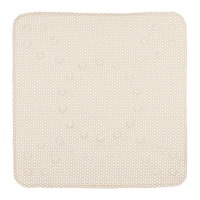 Tapis de douche antidérapant de 53 x 52,5 cm en caoutchouc beige