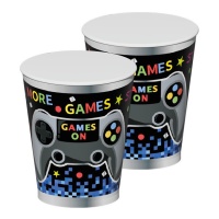 Gobelets de jeu vidéo Game On de 270 ml - 8 unités