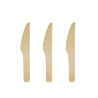 Couteaux en bois de 16 cm - 8 unités