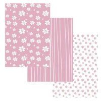 Kit de tissus pour reliure Essential Basics tons roses de 32 x 45 cm - Artis decor - 3 unités