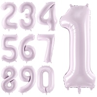 Ballon vintage lilas en forme de chiffre de 72 cm - 1 unité