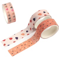 Washi tape designs nudes de 3 m - 3 unités