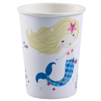 Gobelets Be a Mermaid de 250 ml - 8 unités