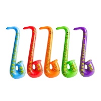 Saxophone gonflable couleurs assorties de 83 cm