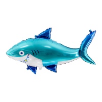 Ballon silhouette XL de requin de 92 x 48 cm - PartyDeco