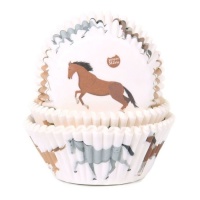 Capsules pour cupcakes chevaux - House of Marie - 50 unités