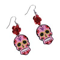 Boucles d'oreilles Catrina avec rose