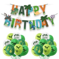 Kit de Ballons et Guirlande de Dinosaures - Monkey Business - 25 Pièces