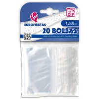 Sachet avec fermeture zip de 12 x 8 cm - 20 unités