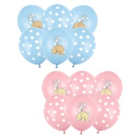 Ballons en latex Elephant Baby de 30 cm - 6 unités - PartyDeco