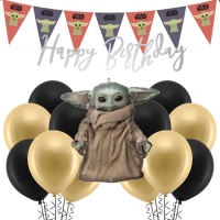 Pack de décoration pour fête de Baby Yoda - 23 pièces