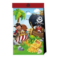 Sachets de Pirate aventurier de 24 x 13 cm - 4 unités