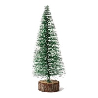 Arbre de Noël avec base en bois de 16 cm