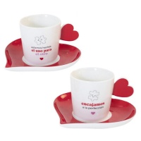 Tasse de 100 ml de café amour puzzle - 2 unités