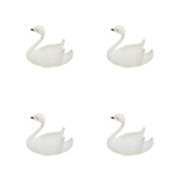 Figure pour gâteau de cygne blanc de 7 x 6 x 3 cm - Dekora - 144 unités