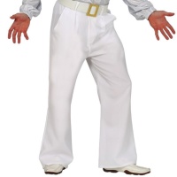 Pantalon style disco blanc pour homme