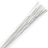 Fils métalliques pour fleurs de couleur blanche de calibre 28 - Culpitt - 50 unités