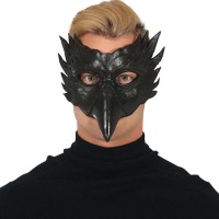 Masque de hibou noir avec bec