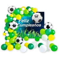 Kit de ballons et panneau de football pour anniversaire - 65 pièces